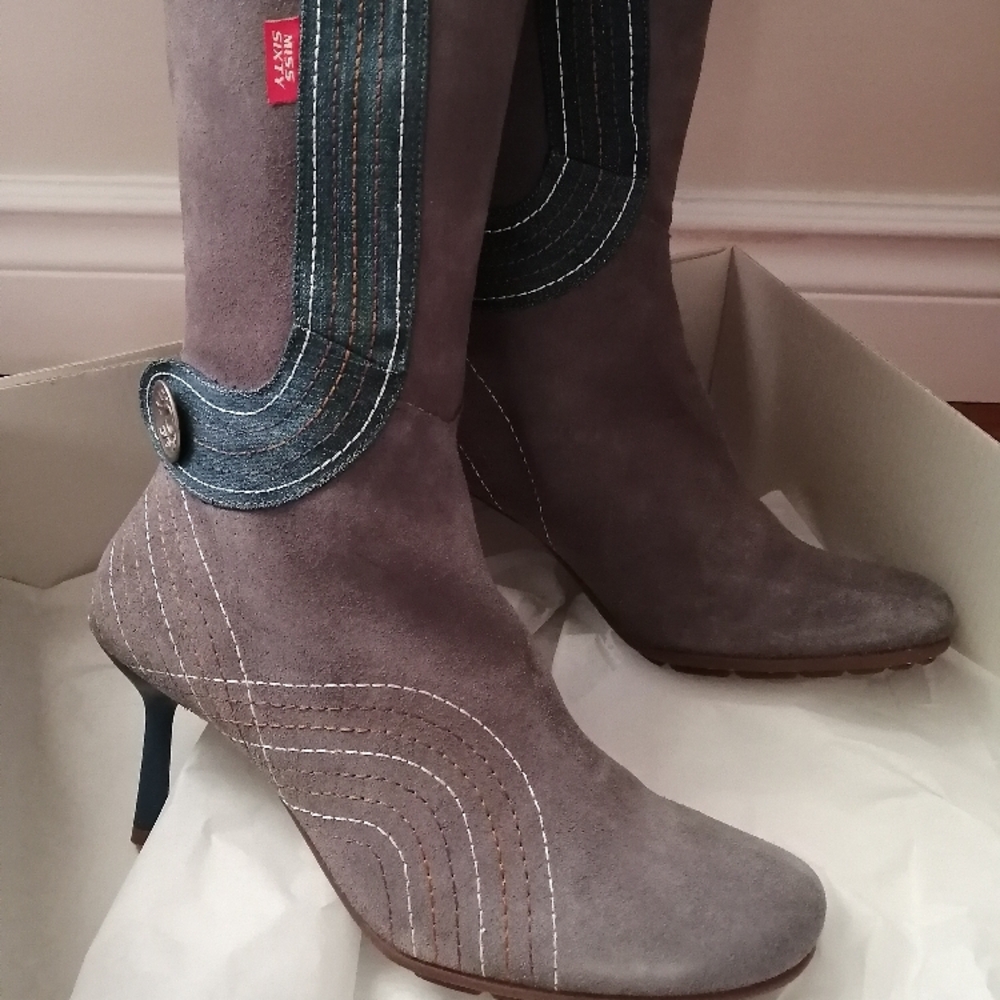 Miss Sixty Grey Heeled Boots - Picture 3 of 10